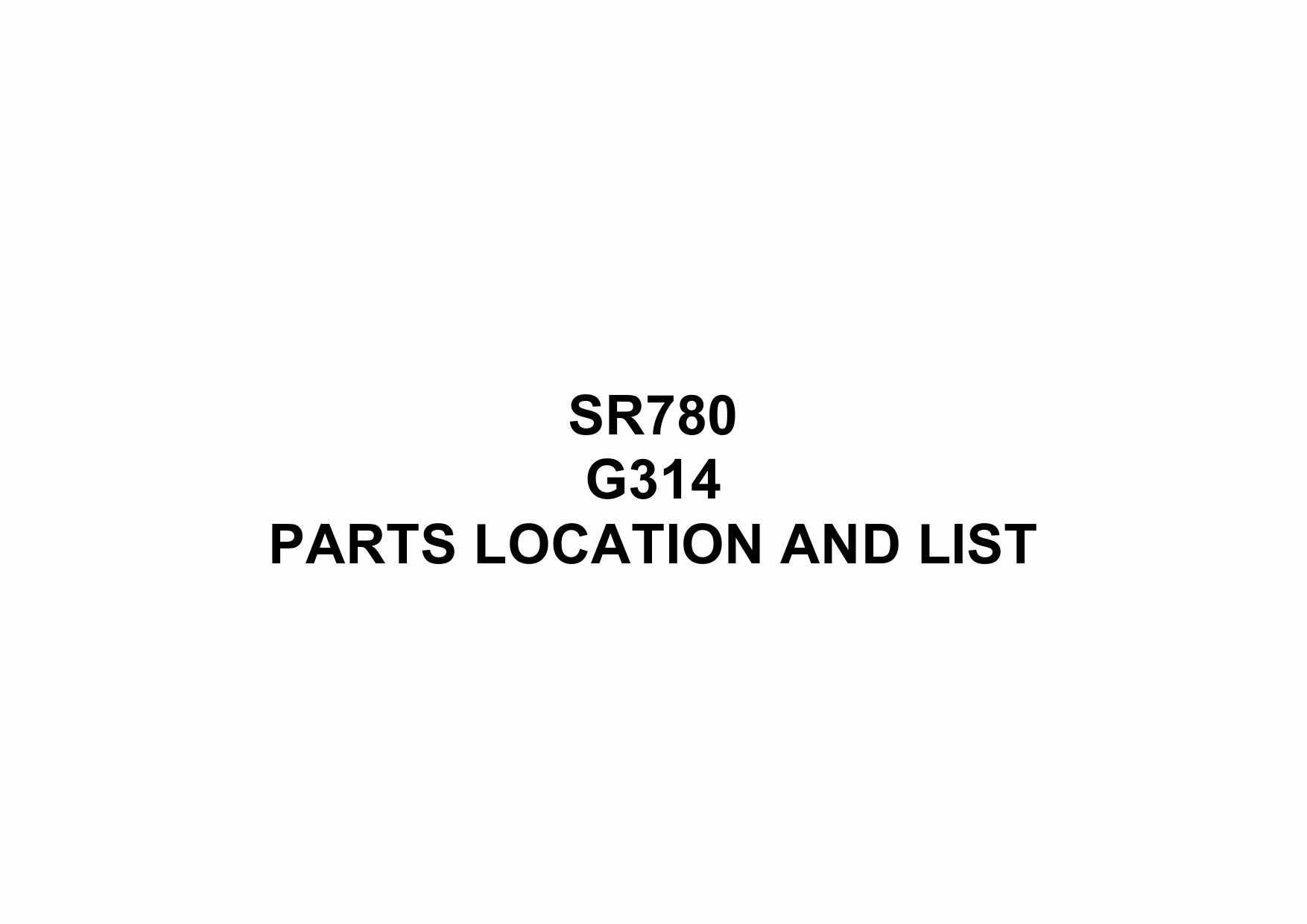 RICOH Options SR780 G314 Parts Catalog PDF download-1